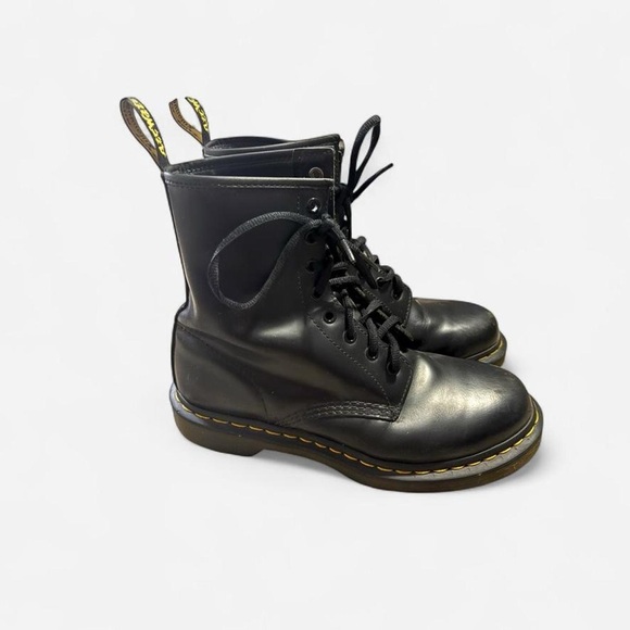 Dr. Martens Black Leather Boots - Picture 2 of 5